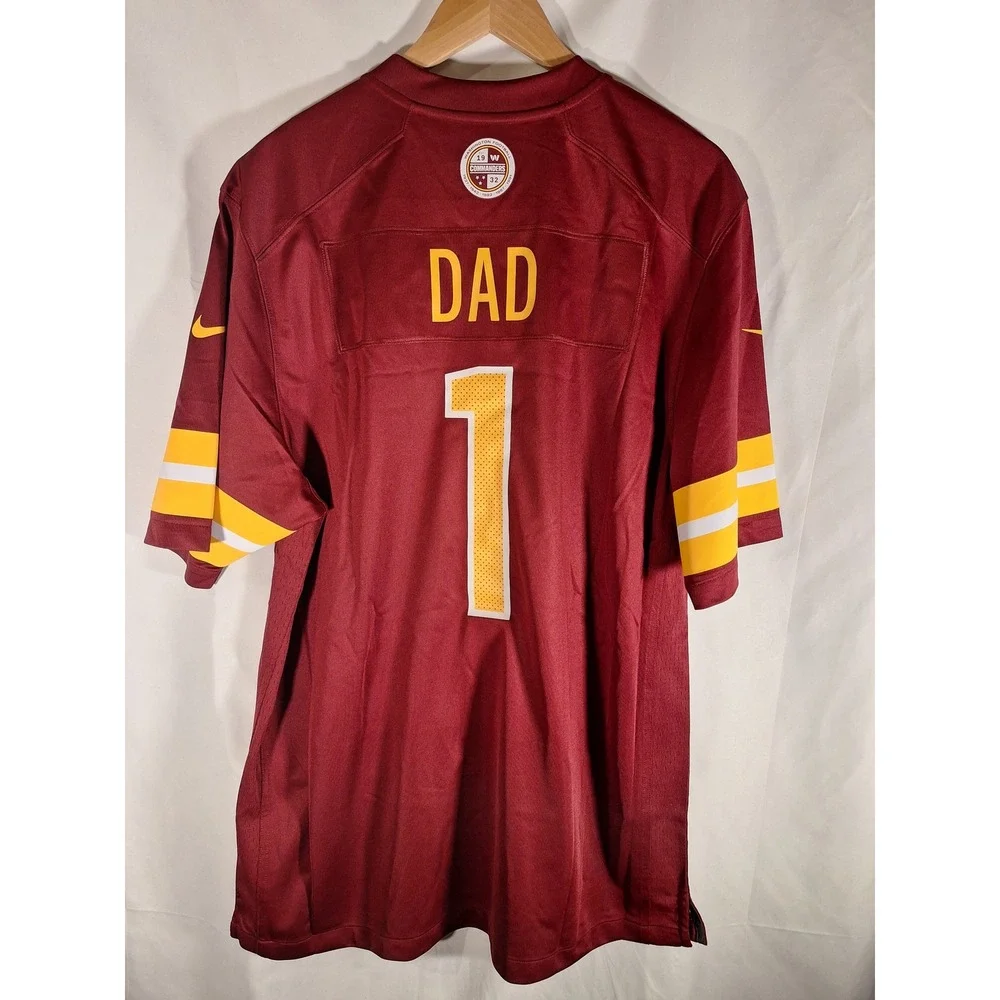 Nike Washington Commanders Mens Jersey Burgundy Gold Dad 1 NFL Size Large